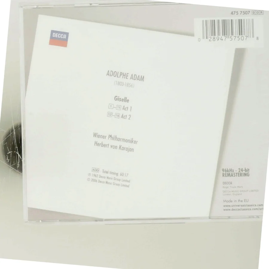 Adam: Giselle, Herbert Von Karajan (CD)                                        <span class="label label-blank pull-right" style="margin-right: 3px;">Remastered edition</span> (DVD)