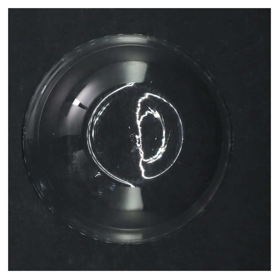 Gammel glasskål med slibninger (str. Ø. 12,5 cm)