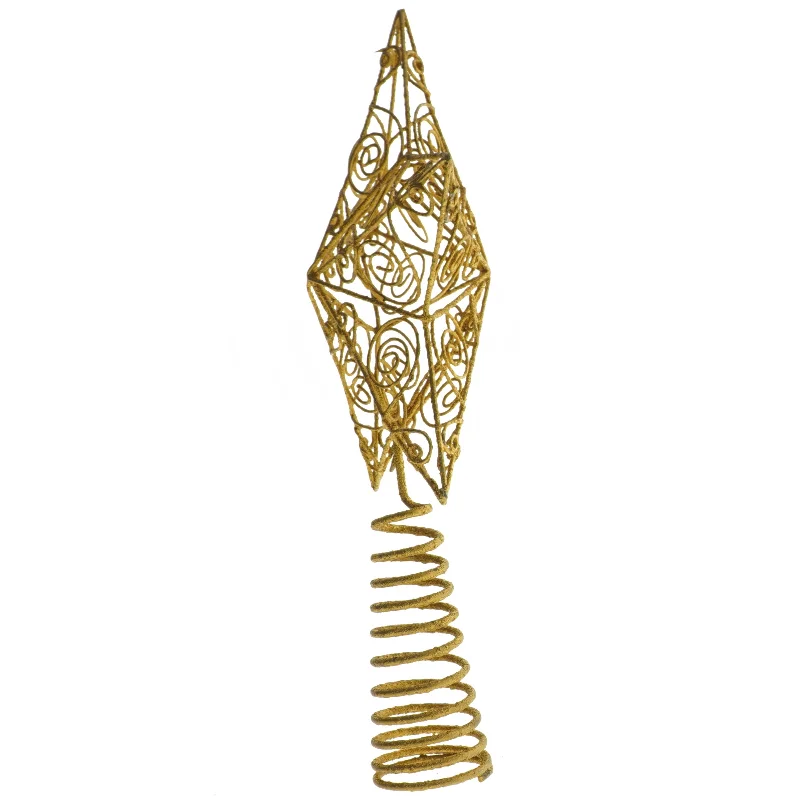 Juletræstopstjerne i guld