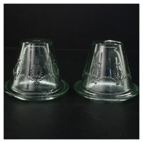 Urtepotter, grønt glas (str. 9,5 x 12,5 cm)