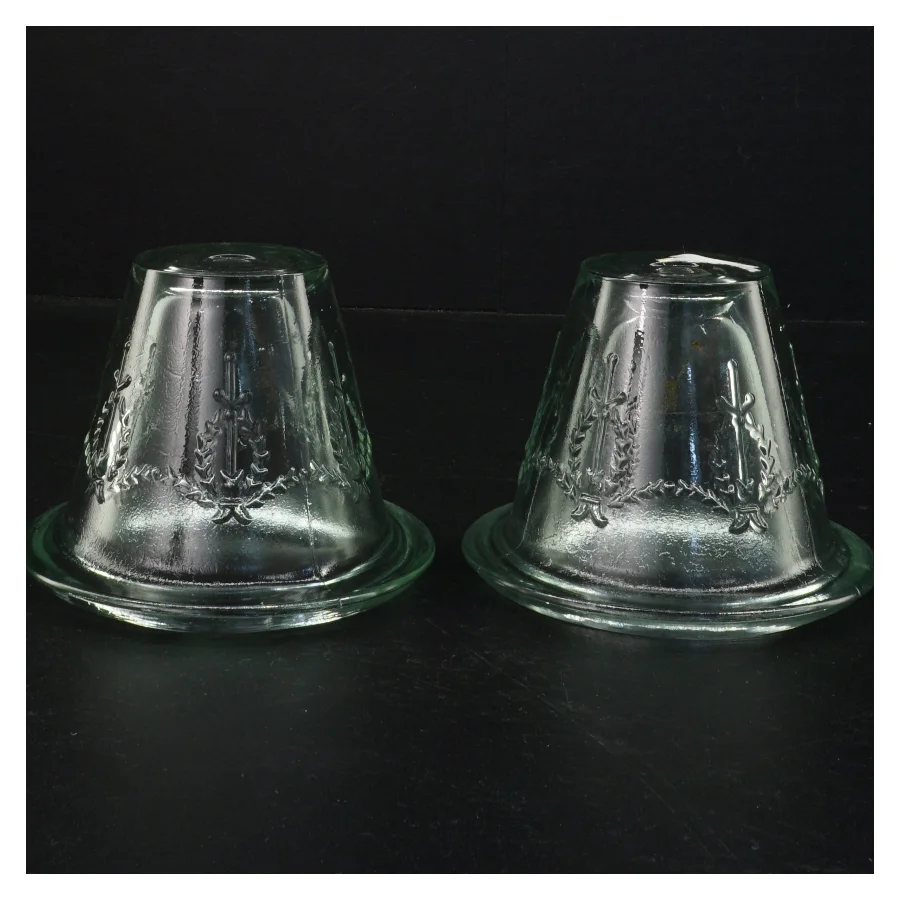 Urtepotter, grønt glas (str. 9,5 x 12,5 cm)