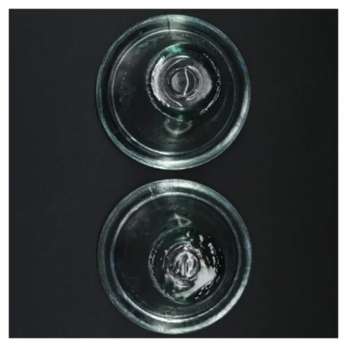 Urtepotter, grønt glas (str. 9,5 x 12,5 cm)