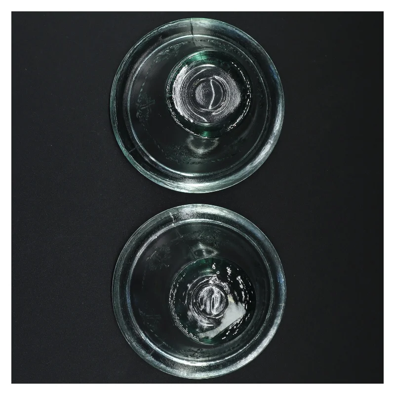 Urtepotter, grønt glas (str. 9,5 x 12,5 cm)