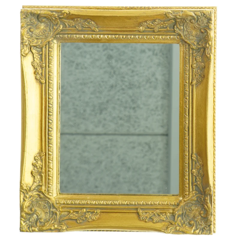 Spejl I forgyldt ramme (str. 35,5 x. 30,5 cm)