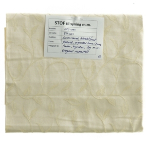 Satinvævet stof med bladmønster (140 x 84 cm)