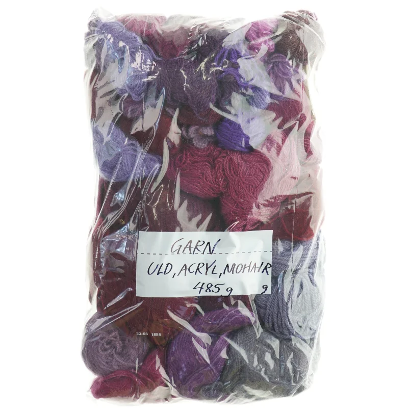 Garn, uld, acryl, mohair (485 gram) 