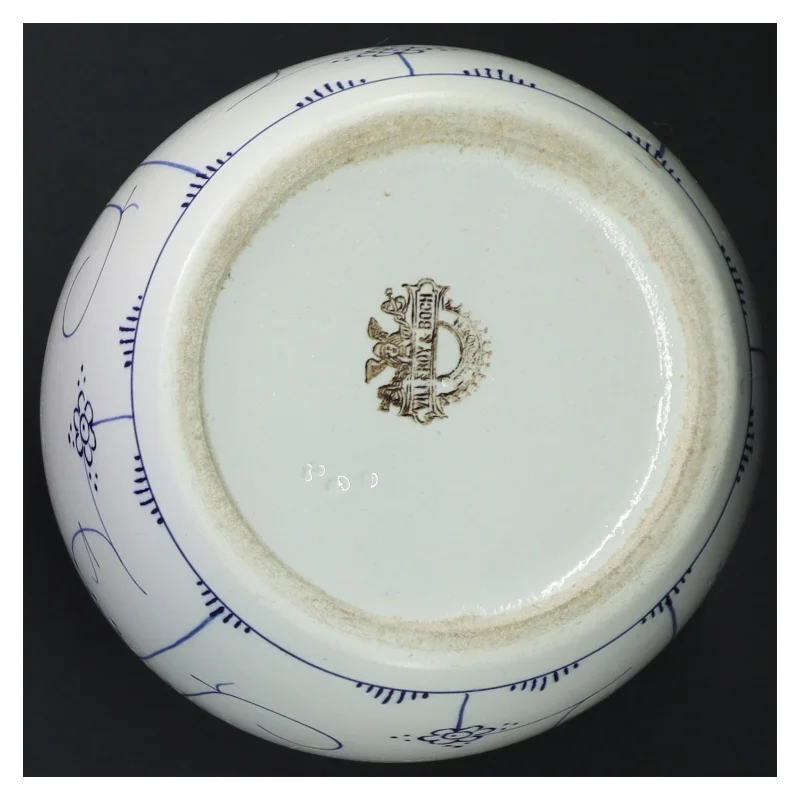 Musselmalet porcelænskrukke med låg fra Villeroy & Boch (str. 16 cm)