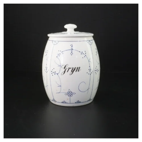 Musselmalet porcelænskrukke med låg fra Villeroy & Boch (str. 16 cm)