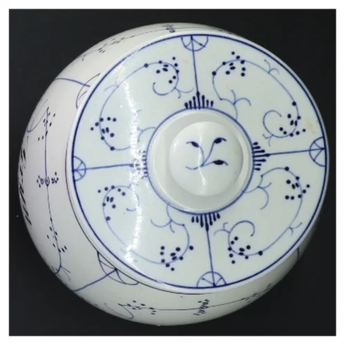 Musselmalet porcelænskrukke med låg fra Villeroy & Boch (str. 16 cm)