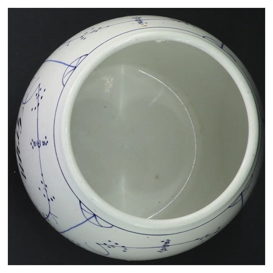 Musselmalet porcelænskrukke med låg fra Villeroy & Boch (str. 16 cm)