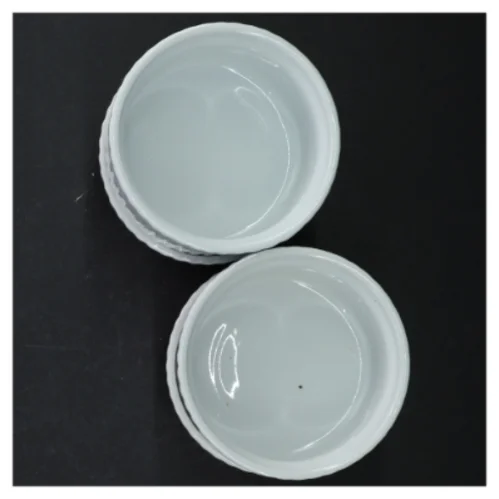 4 hvide ovnfaste porcelænsskåle (str. 9,5 cm)