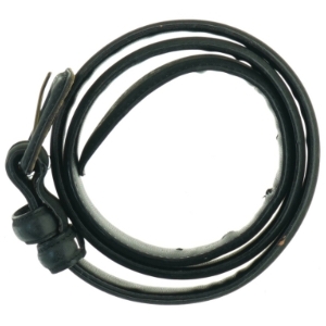 Læderbælte, mørkegråt ruskind (str. 76 cm - første hul)