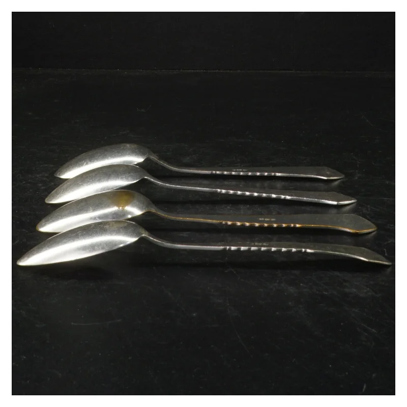 4 dessertskeer, 2-tårnet sølvplet, Louise 