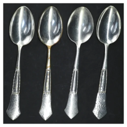 4 dessertskeer, 2-tårnet sølvplet, Louise 