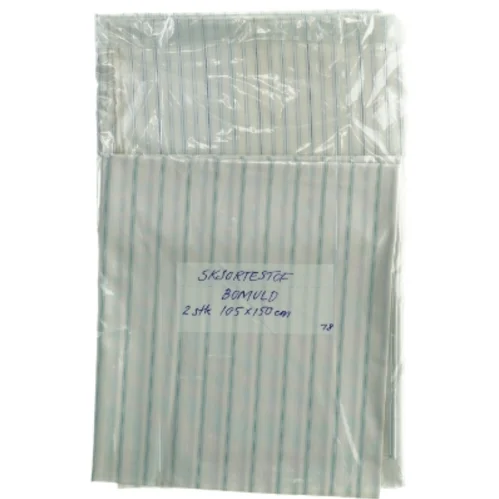 2 stk. skjortestof i fin bomuld, stribet ( 150 cm + 105 cm)()