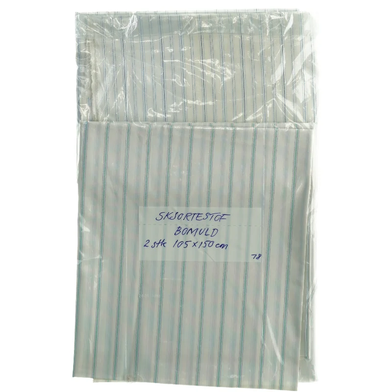 2 stk. skjortestof i fin bomuld, stribet ( 150 cm + 105 cm)()