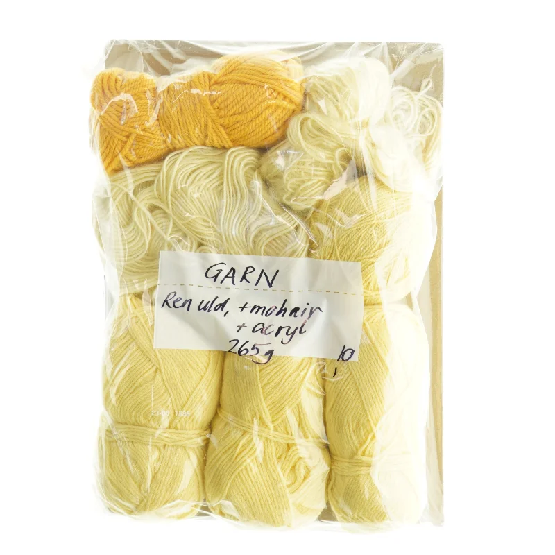 Strikkegarn af ren uld, mohair, acryl (265 gram) 