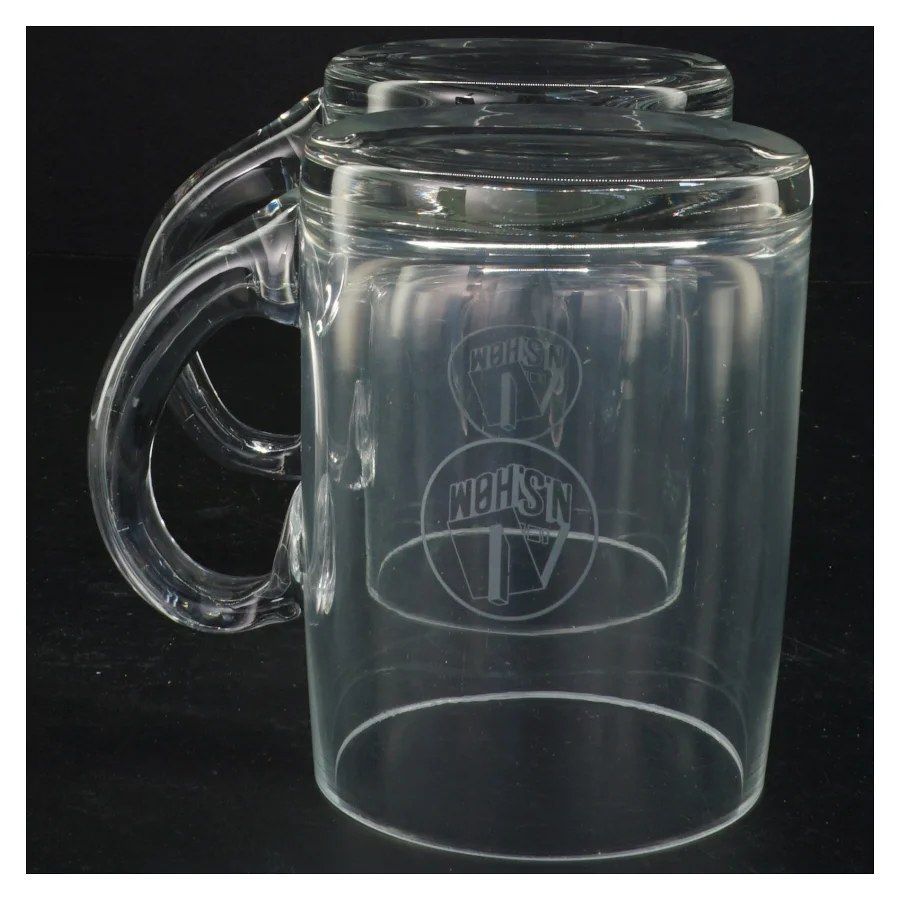 Glaskrus med logo (str. 12 x 9 cm)