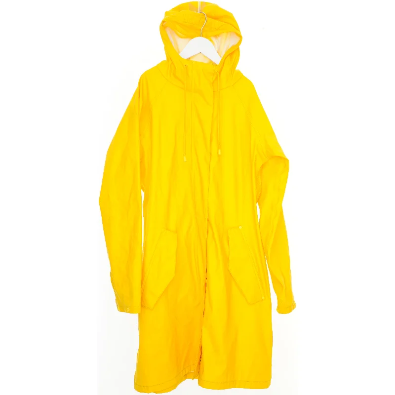 Gul regnjakke med hætte fra Hummel (str. XS)