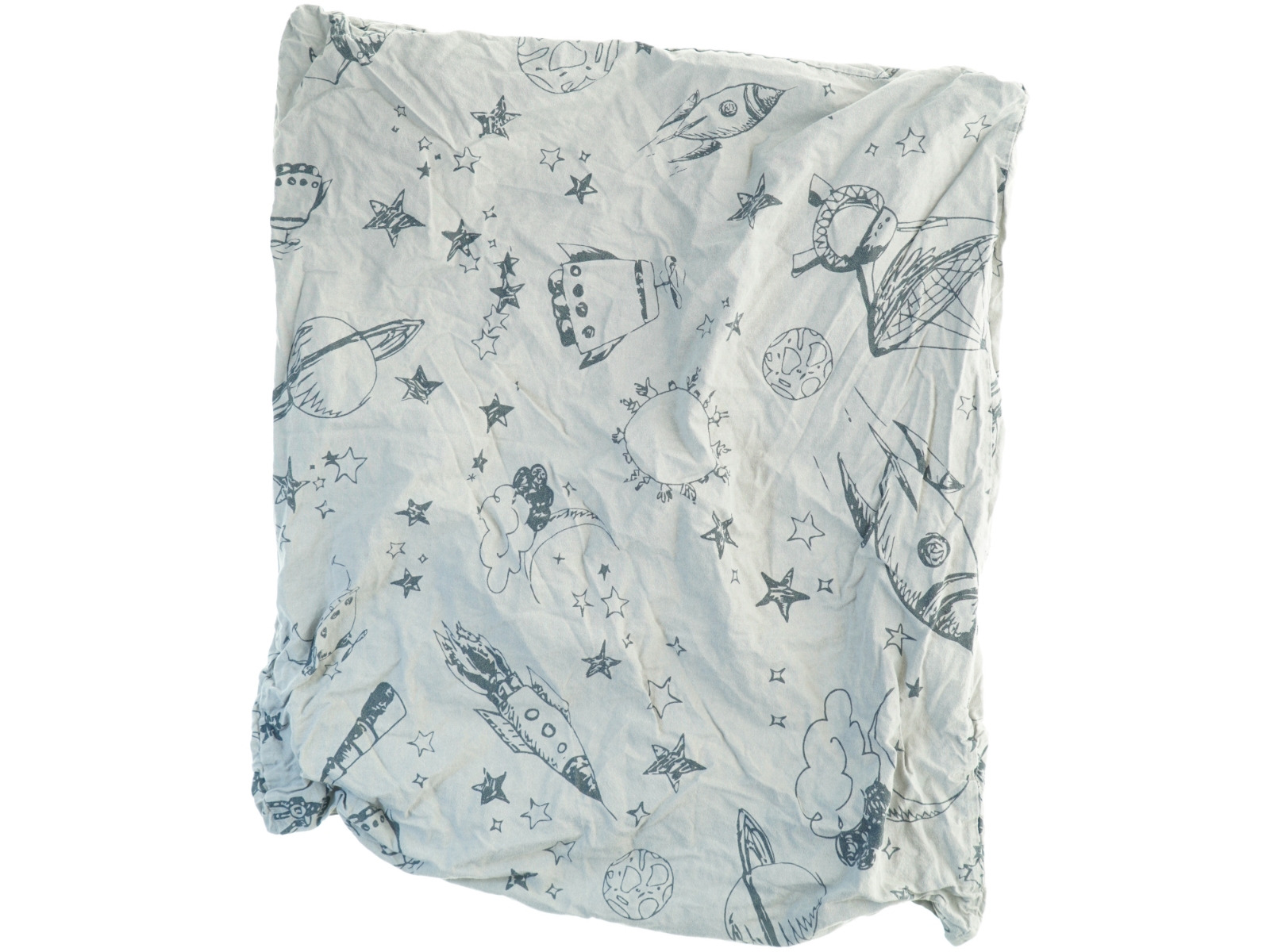 Børnesengetøj med rumtema (str. 50 x 60 cm)