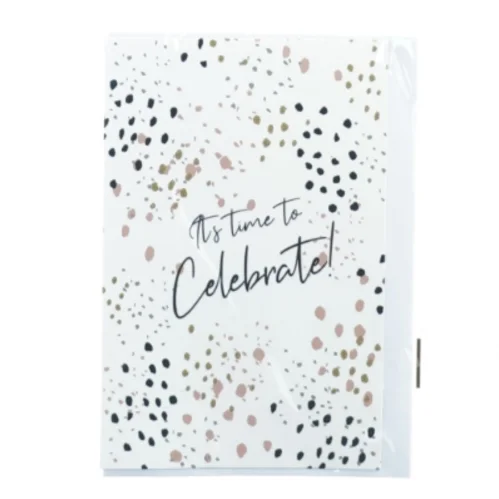 "Its time to celebrate"-kort fra Skansen (str. 17 x 3 cm)