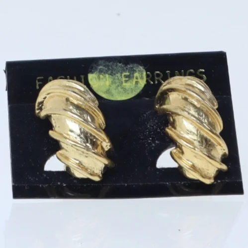 Guldfarvede øre klips med spiraldesign fra Fashion (str. 2 cm)