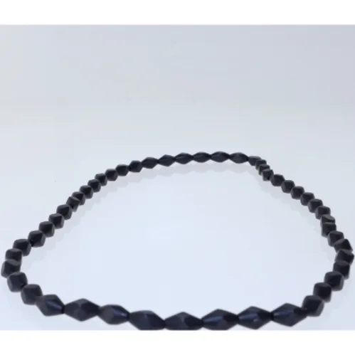 Sort halskæde, træ, Vintage (str. 74 cm)