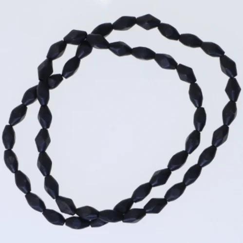 Sort halskæde, træ, Vintage (str. 74 cm)