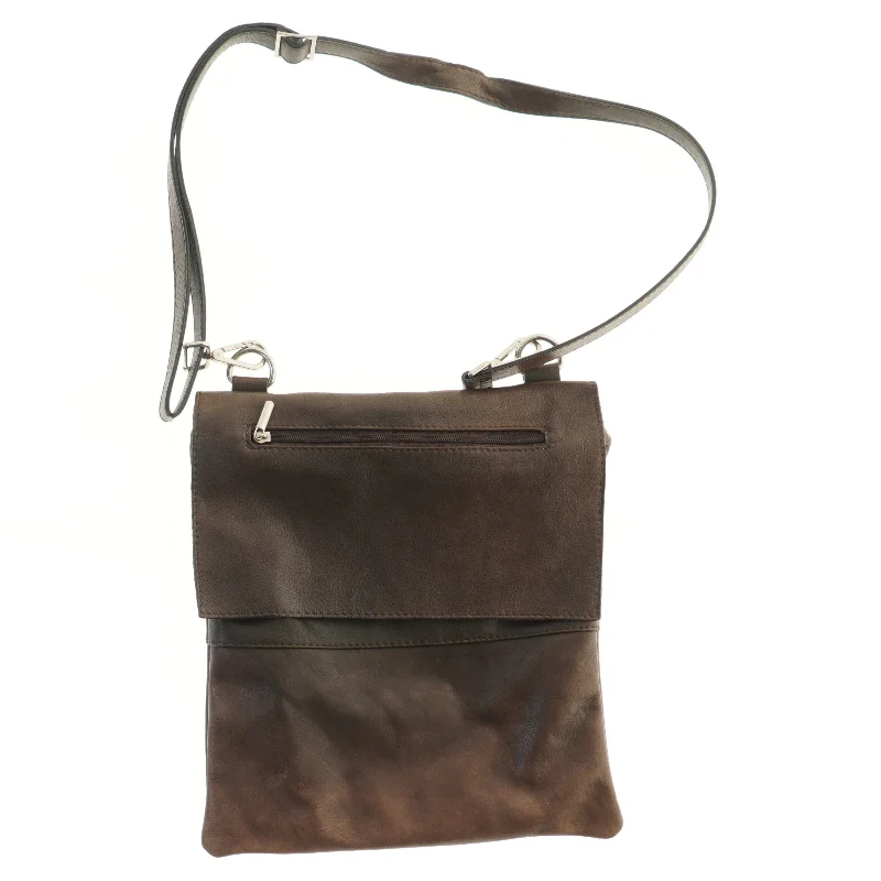 Brun skuldertaske (str. 32x28 cm)