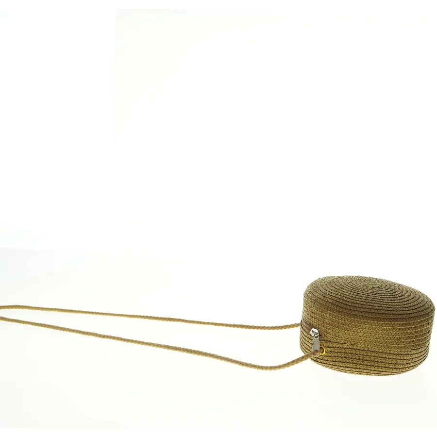 Flettet rund skuldertaske (str. Ø 16 cm)