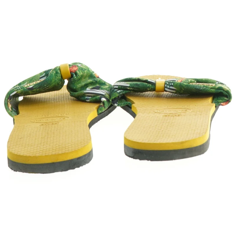 Havainas gule flip-flops med tropisk mønster fra Havaianas (str. 37)