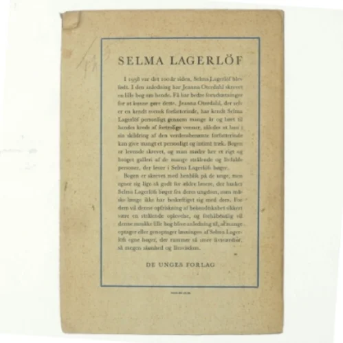 Selma Lagerlöf af Jeanna Oterdahl (bog)