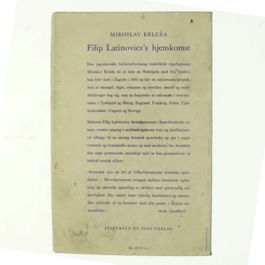 Filip Latinovicz's hjemkomst af Miroslav Krleza (bog)