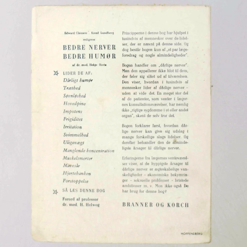 Edward Clausen og Knud Lundberg: Bedre nerver - bedre humør