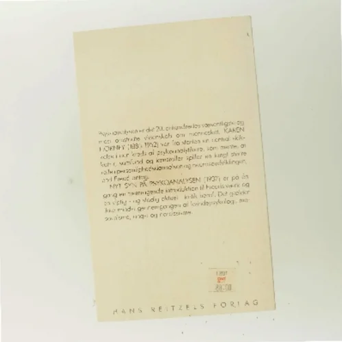 Nyt syn på psykoanalysen af Karen Horney (Bog)