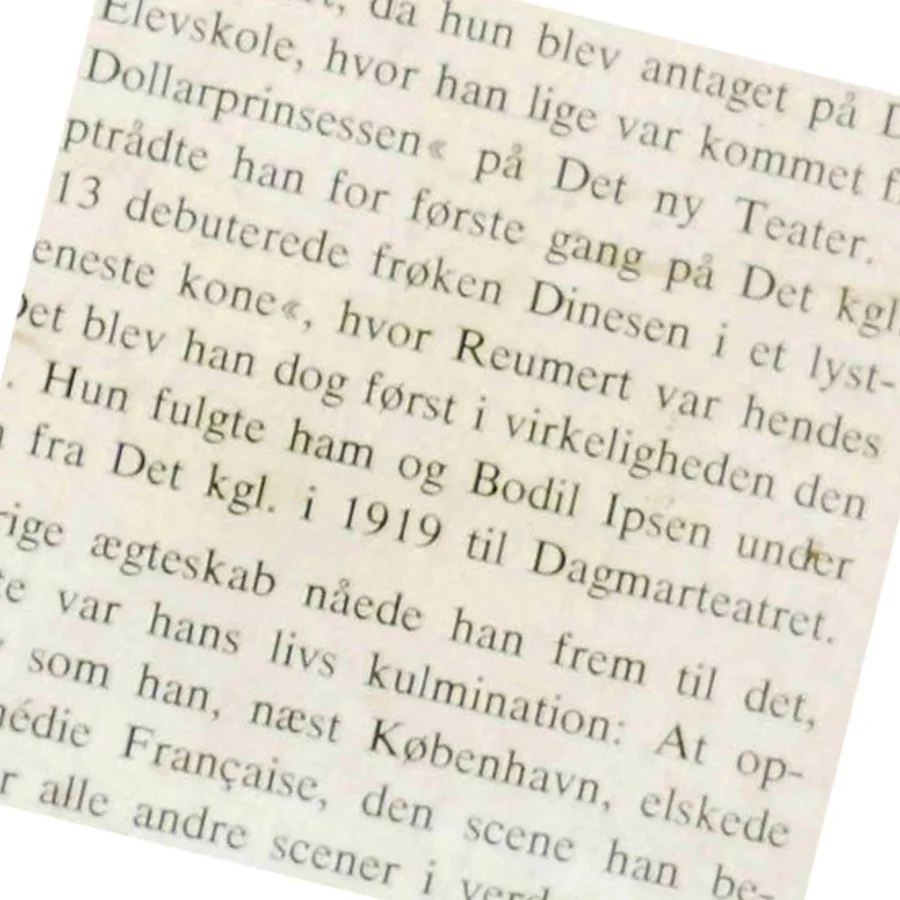 Rigmor Reumert: Erindringer om Poul Reumert og mit teaterliv