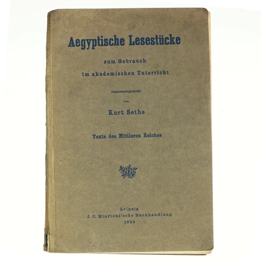 Aegyptische lesestücke zum gebrauch im akademische unterricht von Kurt Sethe (bog) 