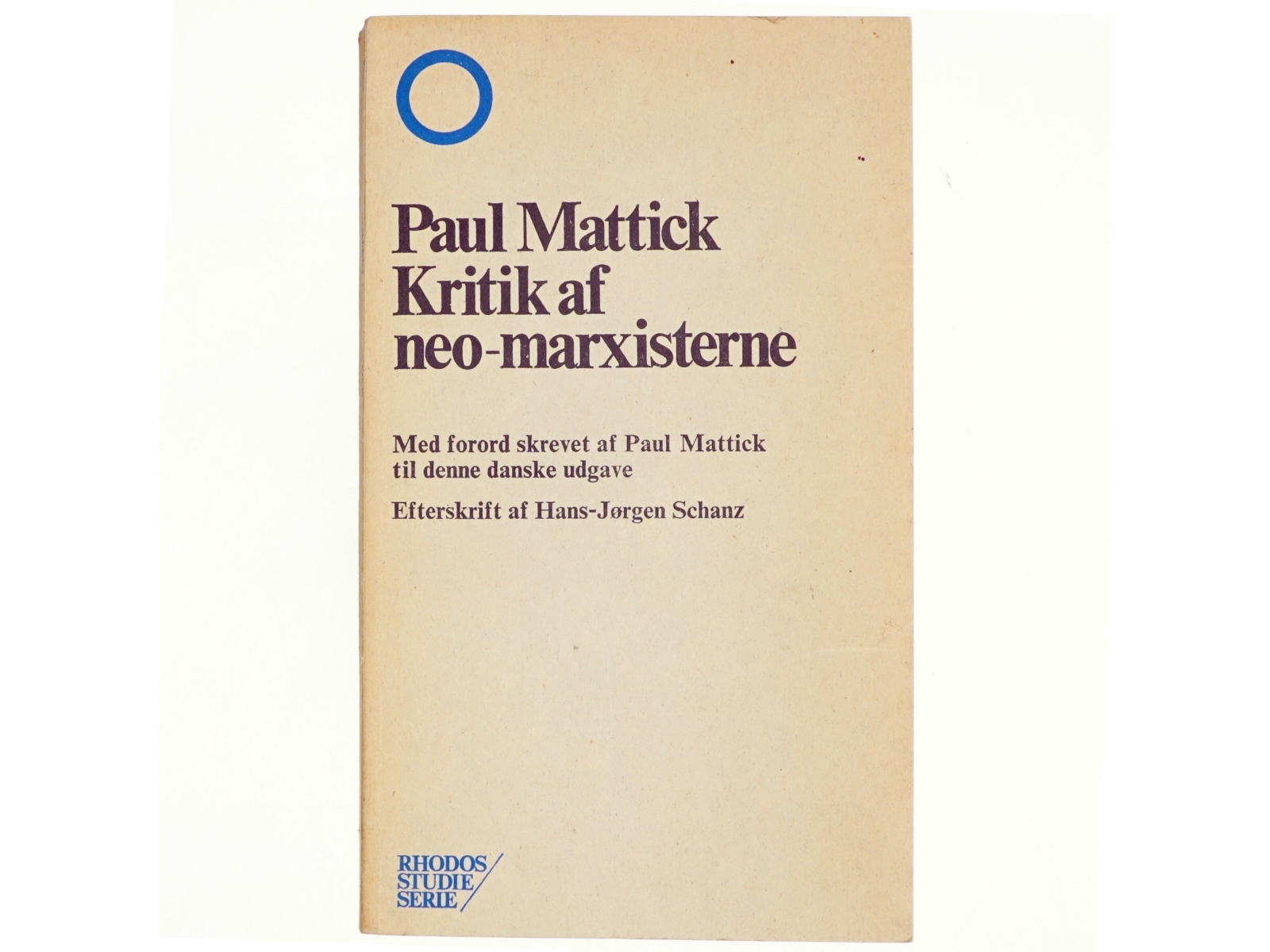 Kritik af neo-marxisterne af Paul Mattick (Bog)