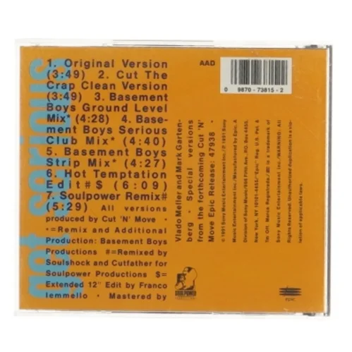 Cut 'N' Move - Get Serious CD fra Epic