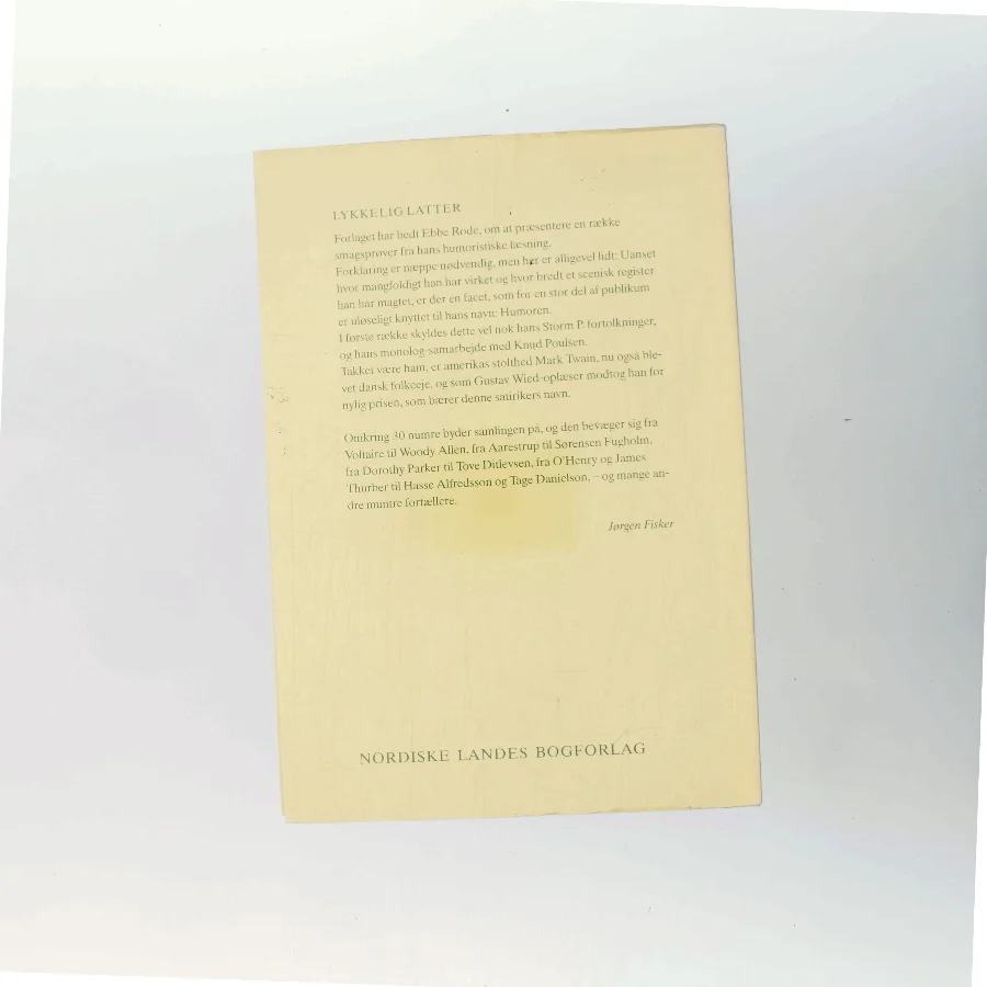 Lykkelig latter af Ebbe Rode (Bog)