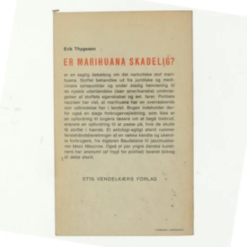 Er marihuana skadelig? af Erik Thygesen (bog)