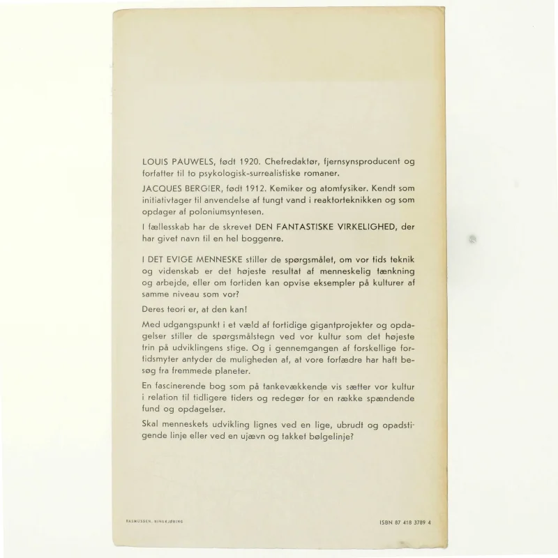 Det evige menneske af Louis Pauwels og Jacques Bergier (bog)