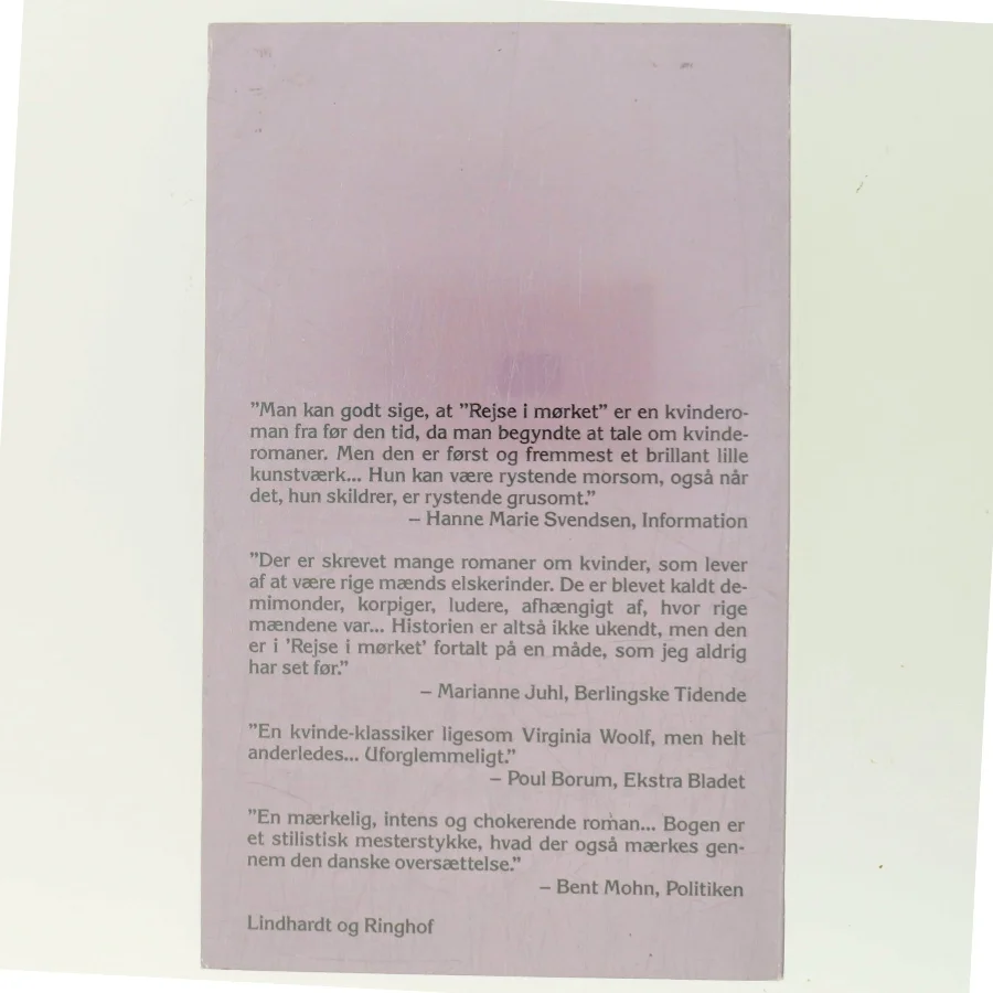 Rejse i mørket af Jean Rhys (Bog)