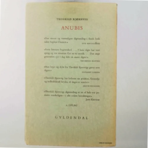 Thorkild Bjørnvig: Anubis