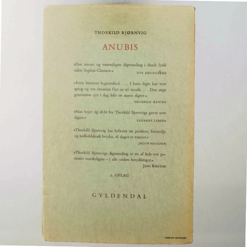 Thorkild Bjørnvig: Anubis