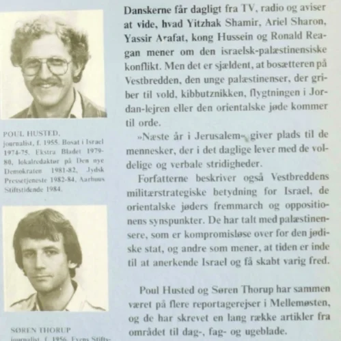 Poul Husted og Søren Thorup: Næste år i Jerusalem