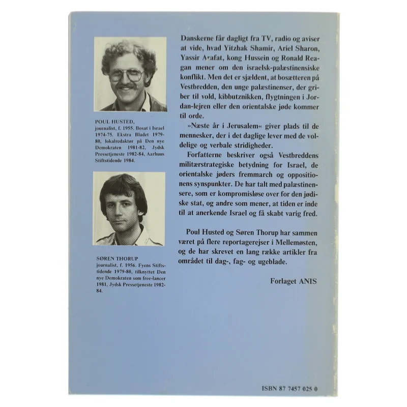 Poul Husted og Søren Thorup: Næste år i Jerusalem