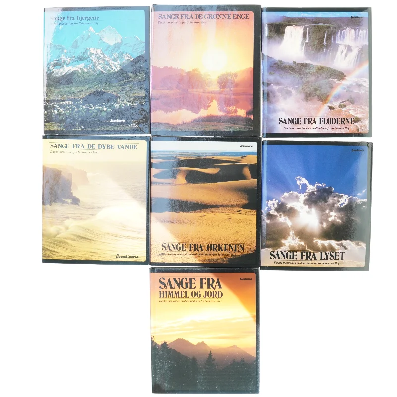 The Complete Illustrated Psalms. 7 bøger med sange fra salmernes bog af Jørgen Vium Olesen (bog) (str. 22 x 10 x 27 cm)