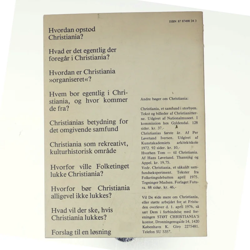 Hvad med Christiania? af Niels Munk Plum (bog)