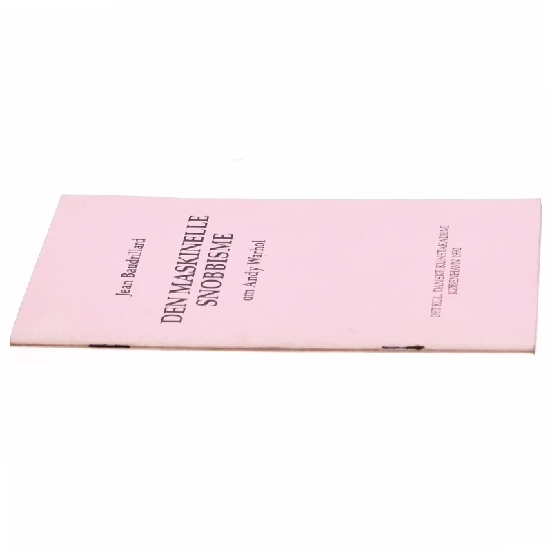 Den maskinelle snobbisme. Om Andy Warhol af Jean Baudrillard (bog)